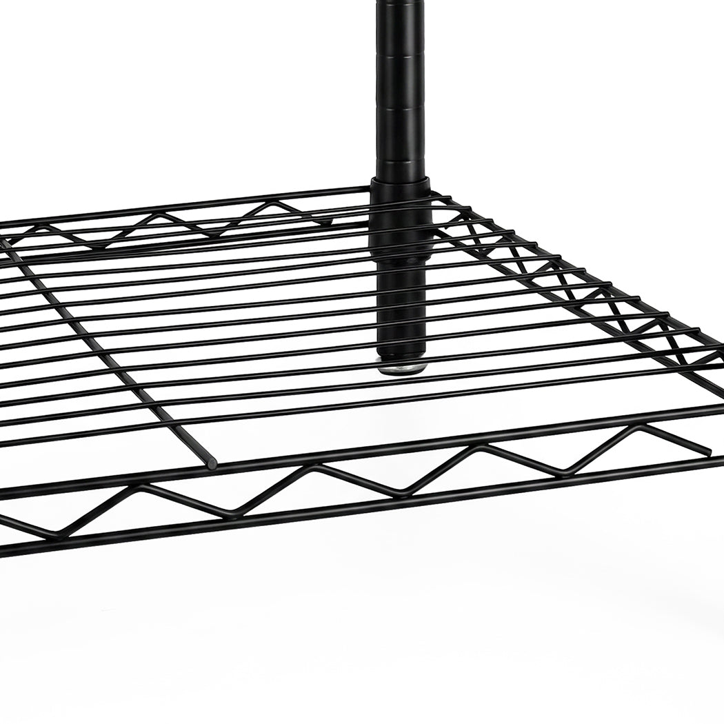 Levede Heavy Duty Clothes Rack Organizer 500kg Carbon Steel Bedroom Black