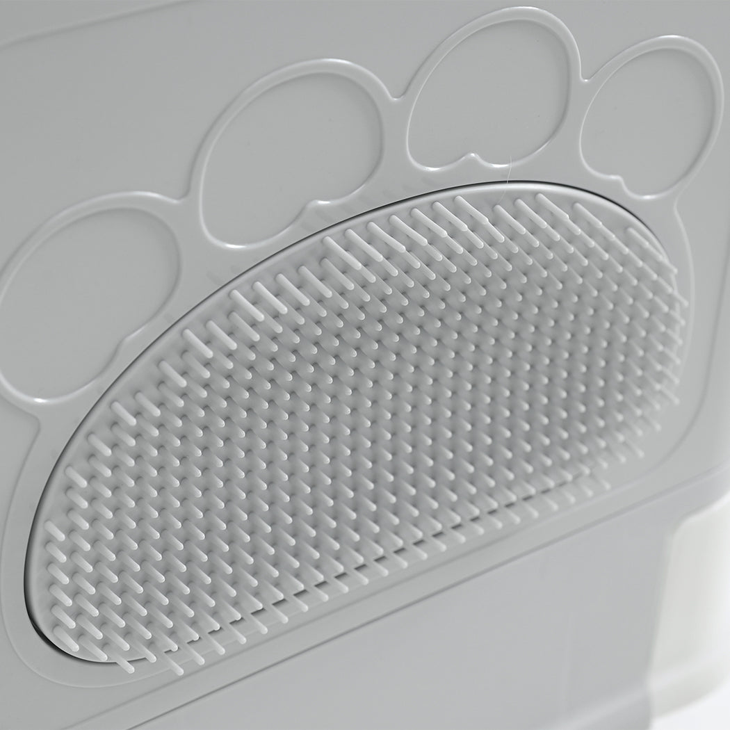 PaWz Foldable Cat Litter Box Tray Enclosed Grey