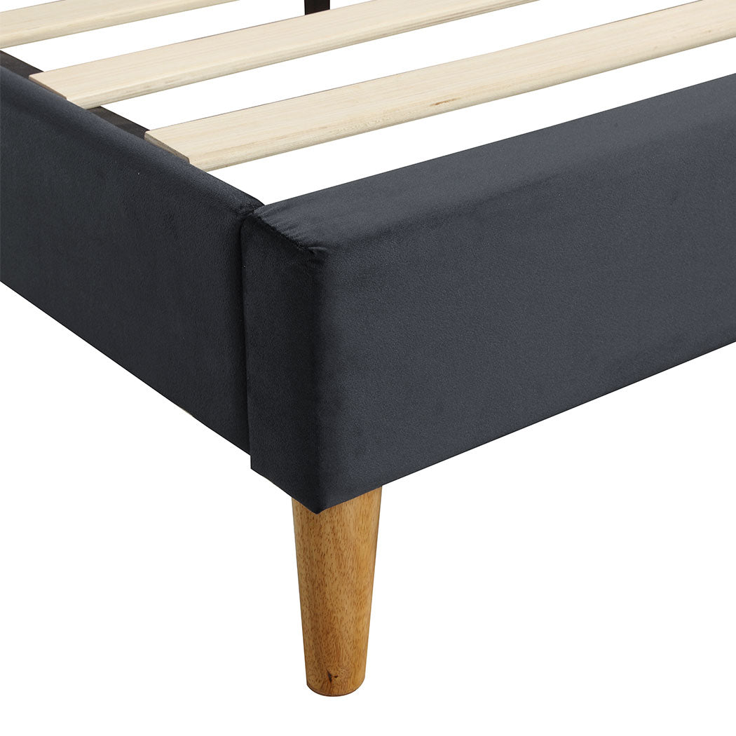 Levede Fabric Bed Frame Double Mattress Grey