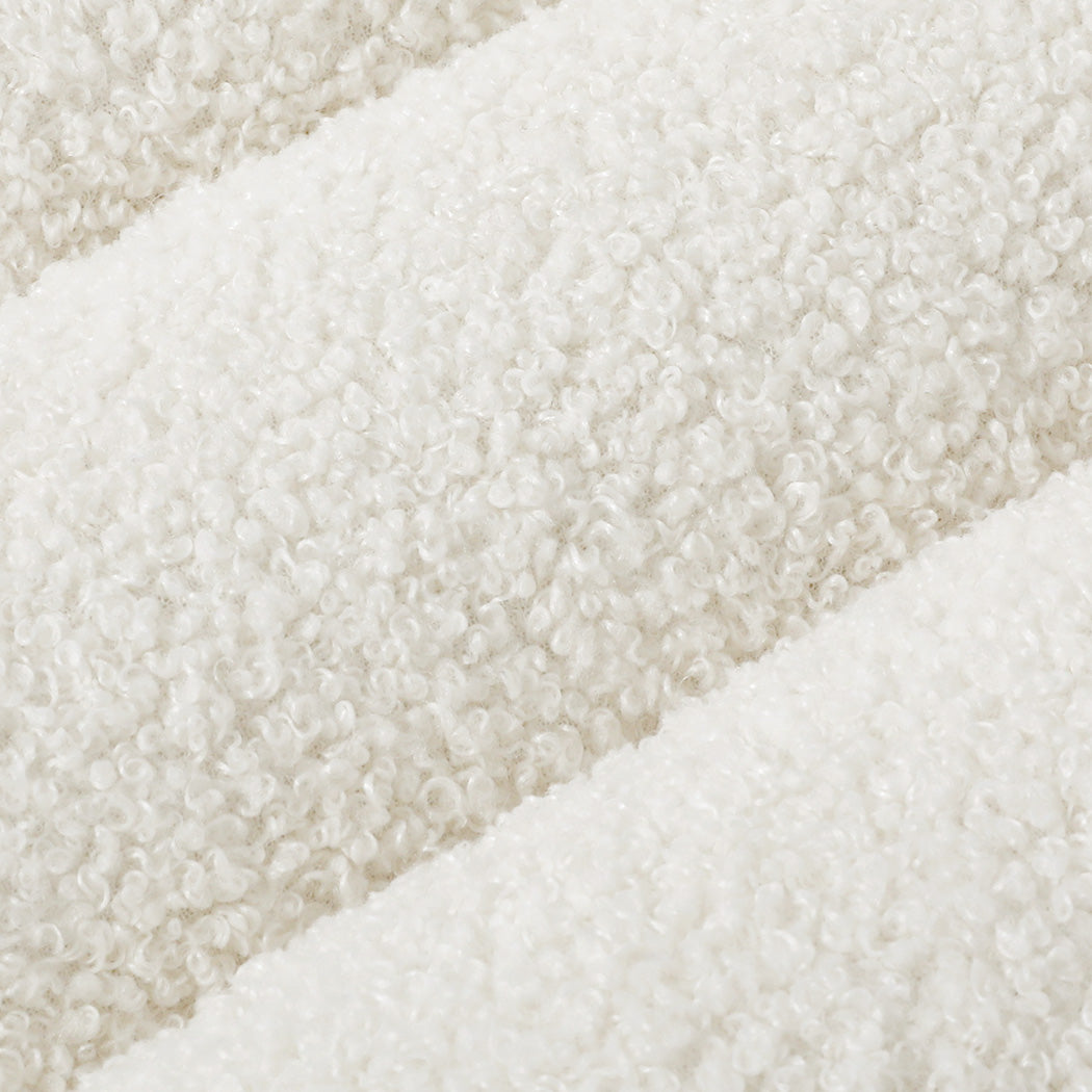 Pawz M Size Orthopedic Dog Bed with Sherpa Plush Removable Cover in White