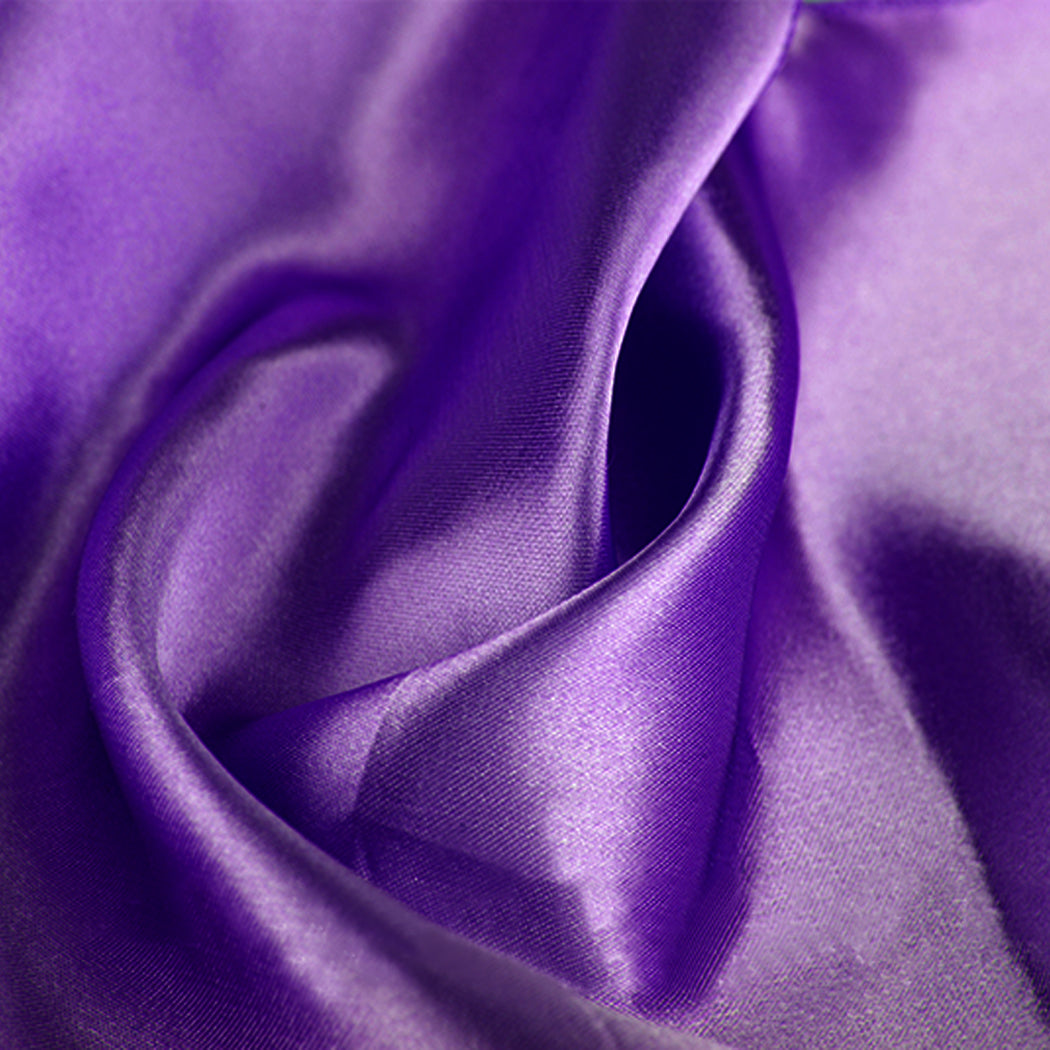20x Table Runner Satin Chair Sashes Eggplant