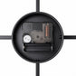 Yezi Wall Clock Silent Quartz 40cm Easy Read Dial for Bedroom Decor Black
