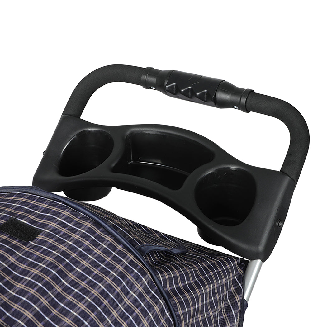 PaWz Large Pet Stroller Dog Cat Carrier Plaid
