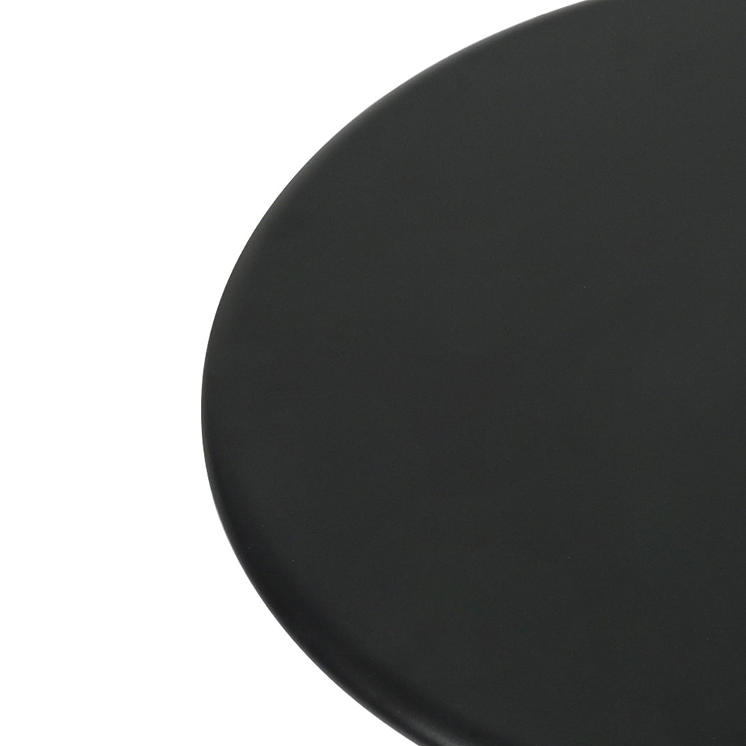 Levede Side Table Vintage End Round Black