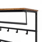 Levede Floating Shelves 10kg Wall Shelf Hooks Coat Rack Metal Wood Black