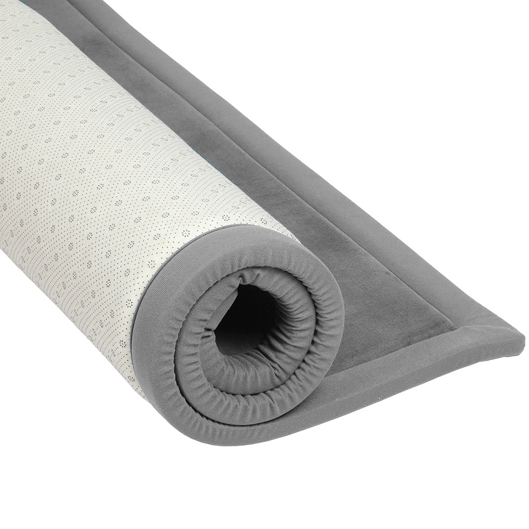 Marlow Coral Velvet Area Rugs Large Mat 150x200cm Grey