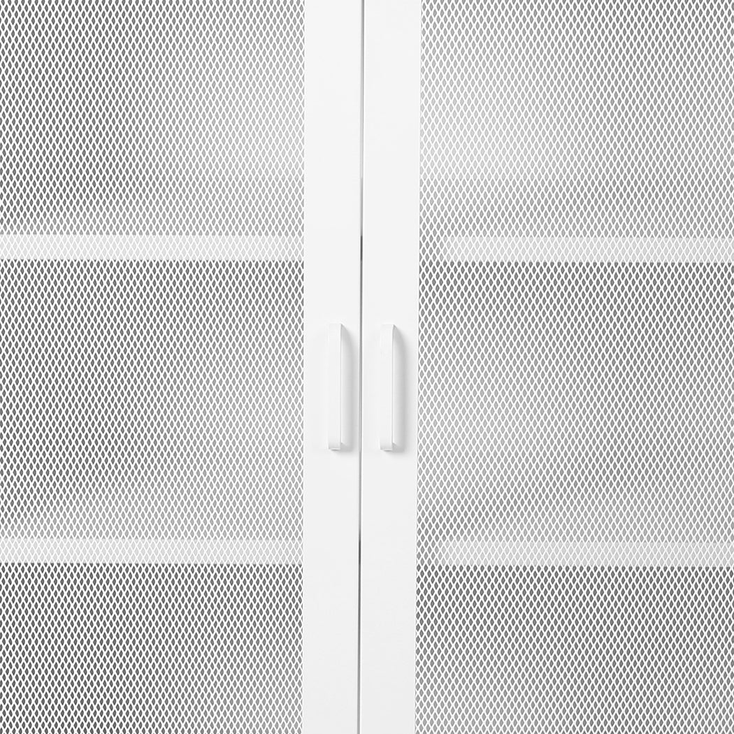 Levede Storage Cabinet Steel Kitchen White