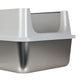 Pawz Stainless Steel Large Semi-Enclosed Cat Litter Box