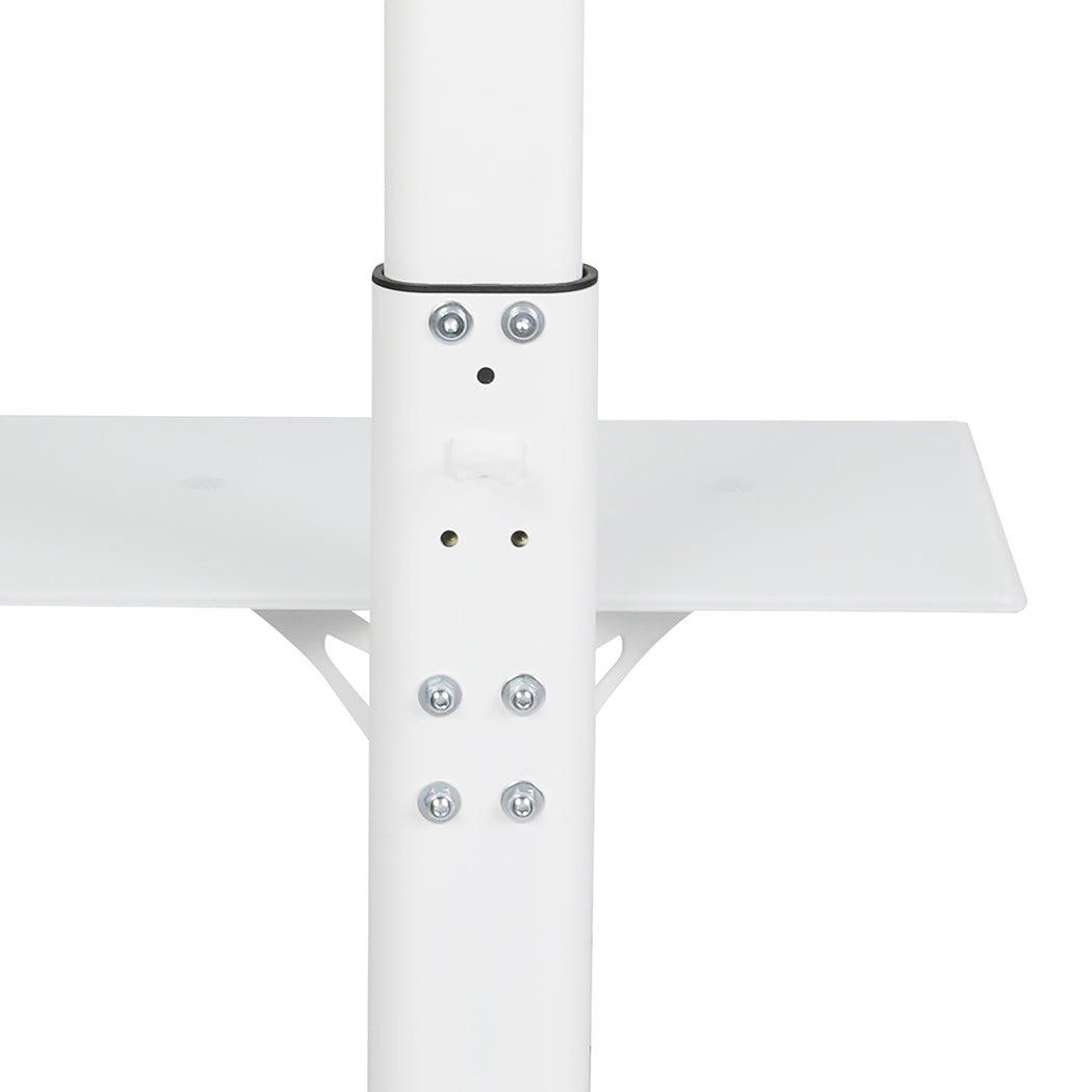 Levede TV Floor Stand 32-65 Inch Universal Swivel Height Adjustable Mount White