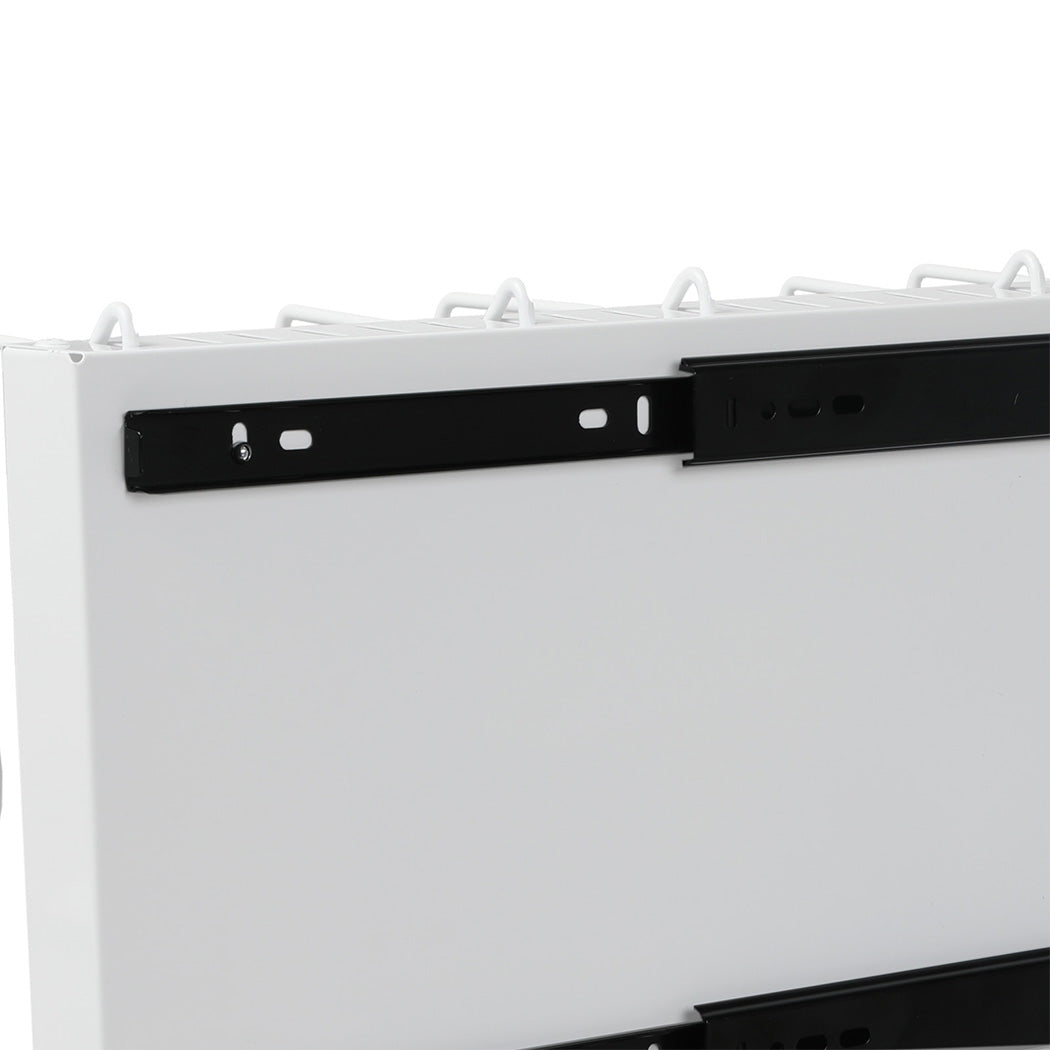 Toque Pots and Pans Organiser Saucepan Holder Storage Pull Out Rack Holder White
