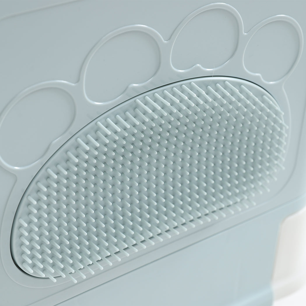 PaWz Foldable Cat Litter Box Tray Enclosed Blue