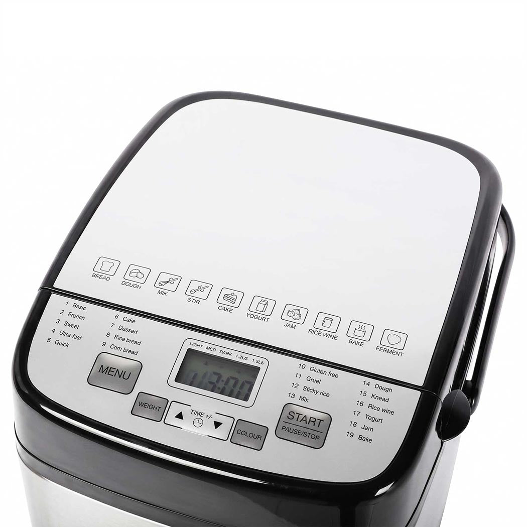 Spector Automatic Bread Machine 19-in-1 1.5Lb 15H Timer Compact Home Baking