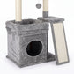 Pawz Cat Tree Tower Large Perch Condo Sisal Scratcher for Indoor Felines Grey