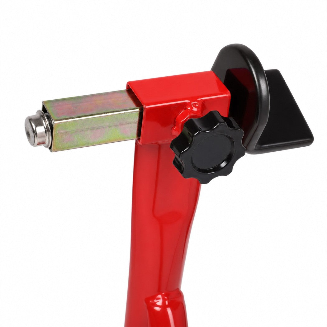 Monvelo Motorcycle Stand Heavy Duty 500KG Carbon Steel Lift Adjustable Fork Red