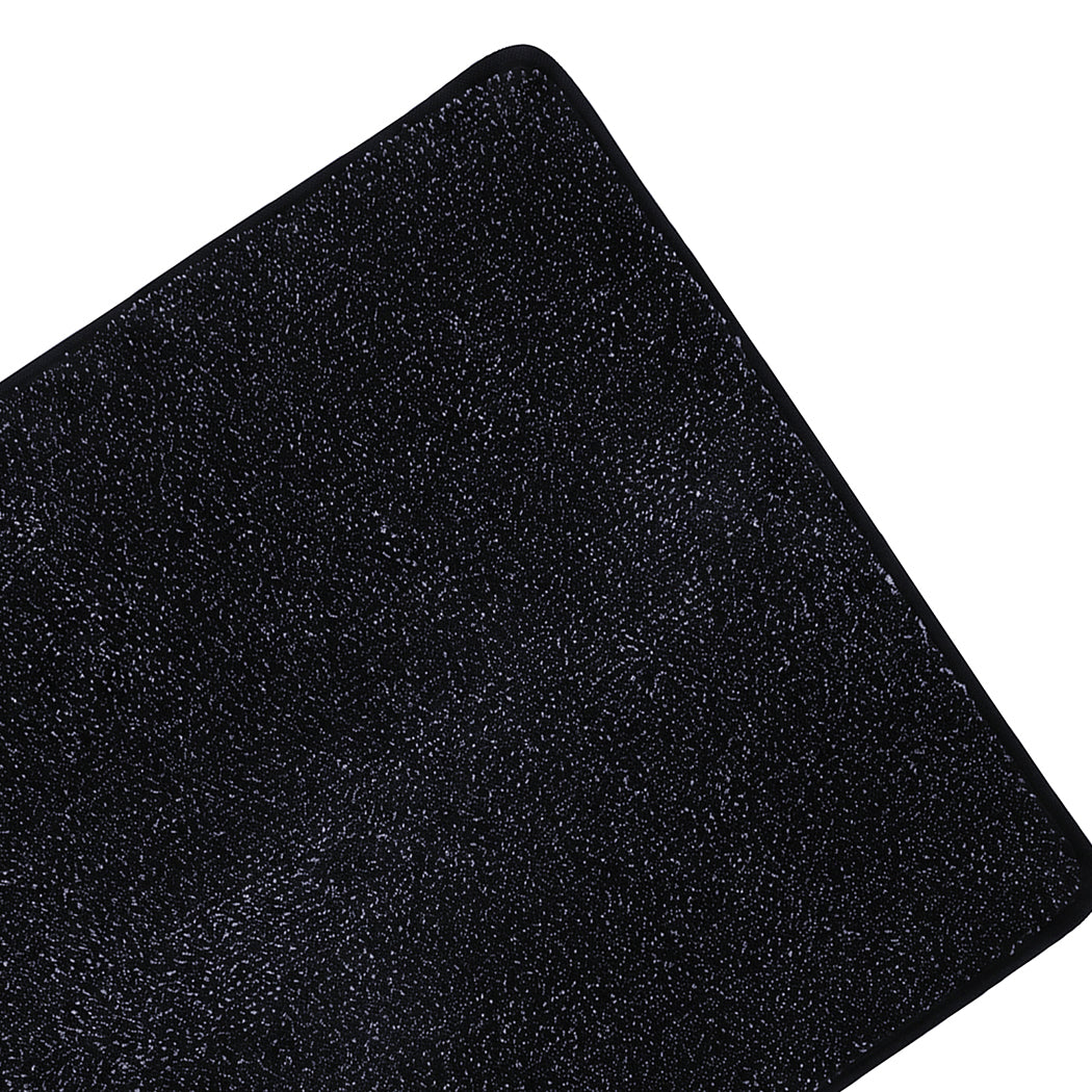 Marlow Door Mat Indoor 80x50cm Non Slip Washable Rug For Front Coal Grey