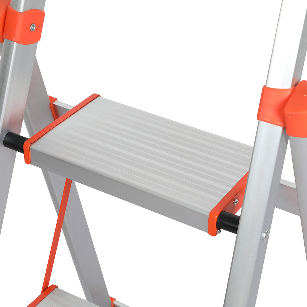 Traderight 3 Step Ladder Folding Aluminium
