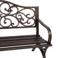 Levede Garden Bench Seat Outdoor Patio Park Lounge Backyard Chair Bronze 3 Seat