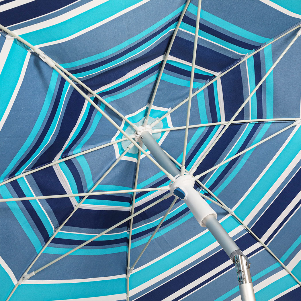 Mountview 2.2M Outdoor Beach Umbrellas Sand Blue