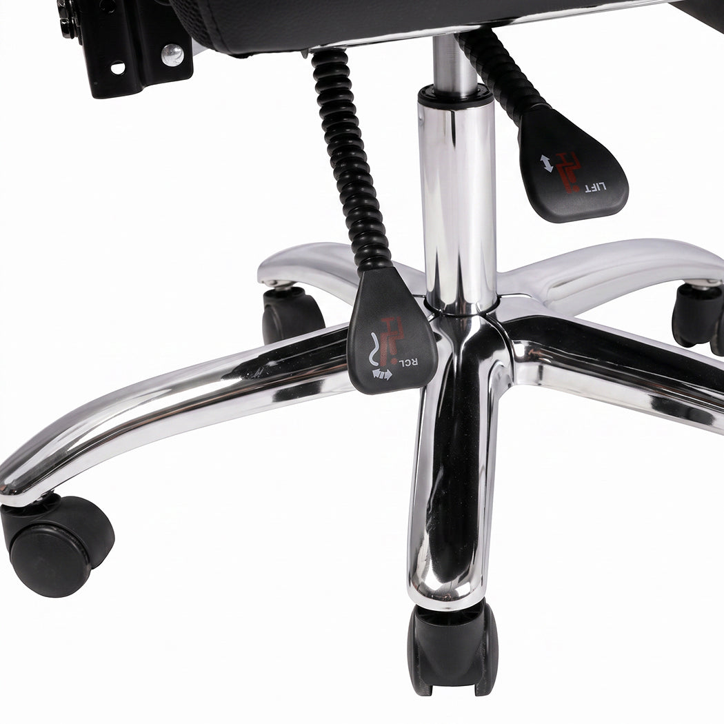 Levede Gaming Chair Ergonomic With Footrest 150°Recline for Home Office Black