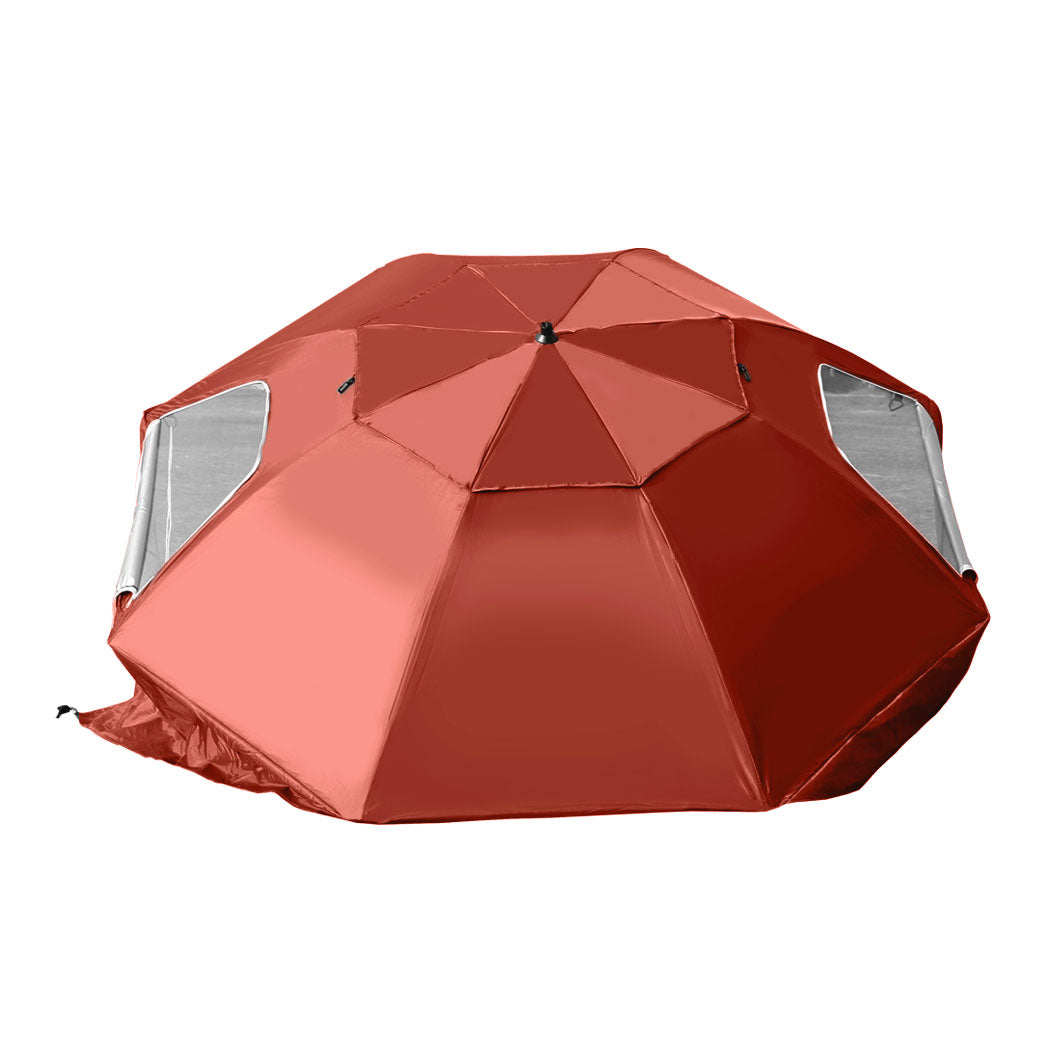 Mountview Beach Umbrella Outdoor Umbrellas Red 2.33M