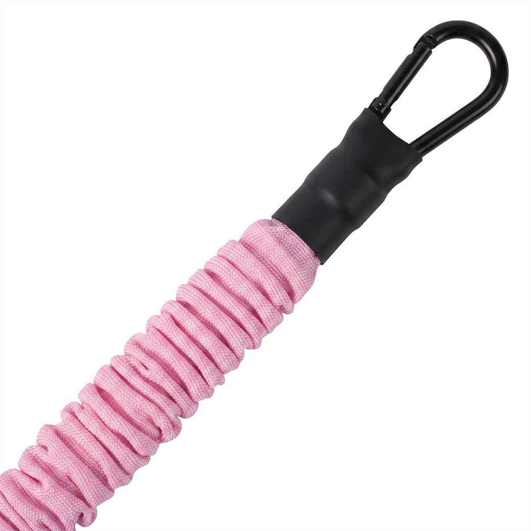 Centra Resistance Bands Set Foot Pedal 3 Tube Adjustable for Home Workout Pink