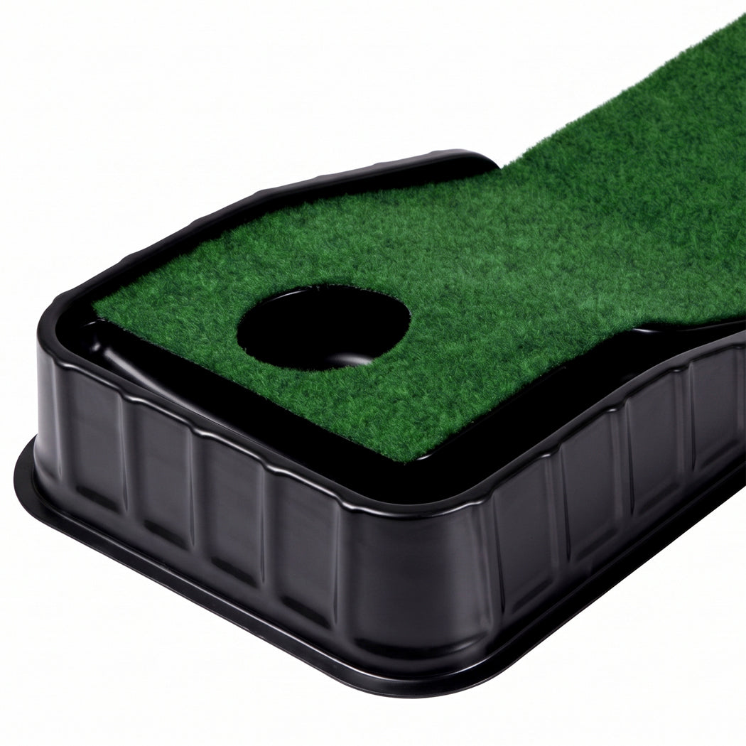Centra Golf Putting Mat Auto Ball Return Path 220x33cm Indoor Outdoor Green