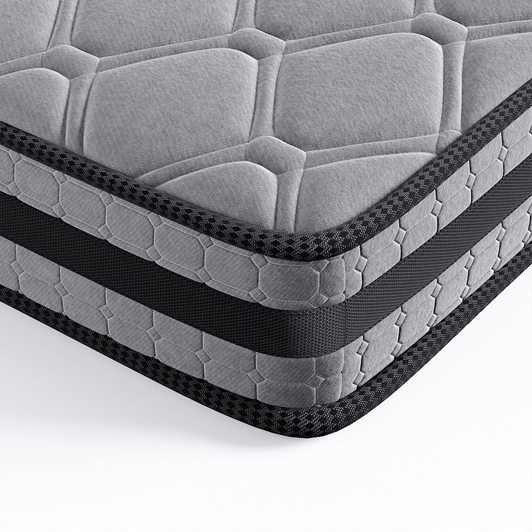 Metal Bed Frame Mattress Base Set Wood Queen