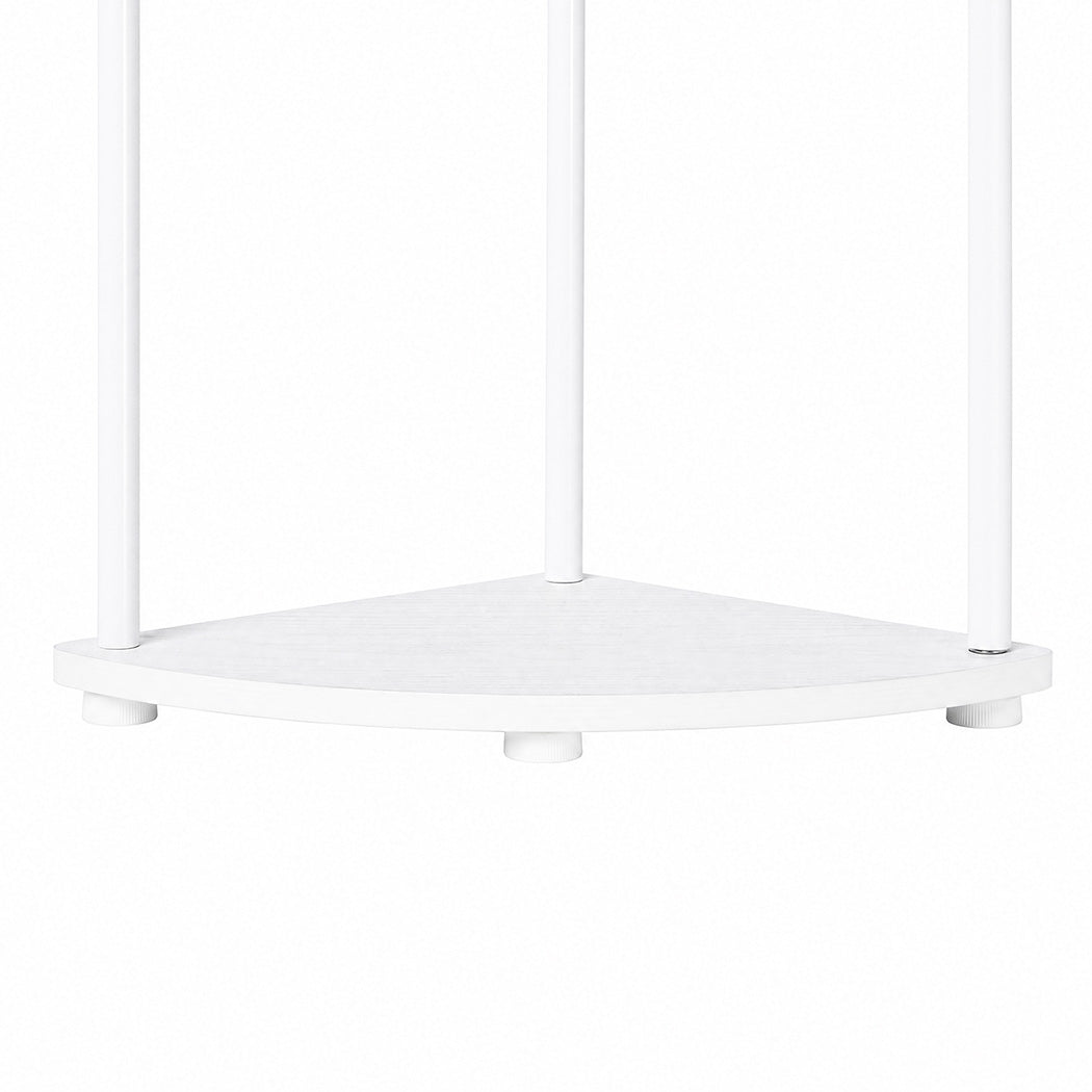 Levede Corner Bookshelf Adjustable Corner Bookcase Unit Living Room White
