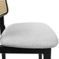 Levede Dining Chair Wood Rattan Armless Black x4