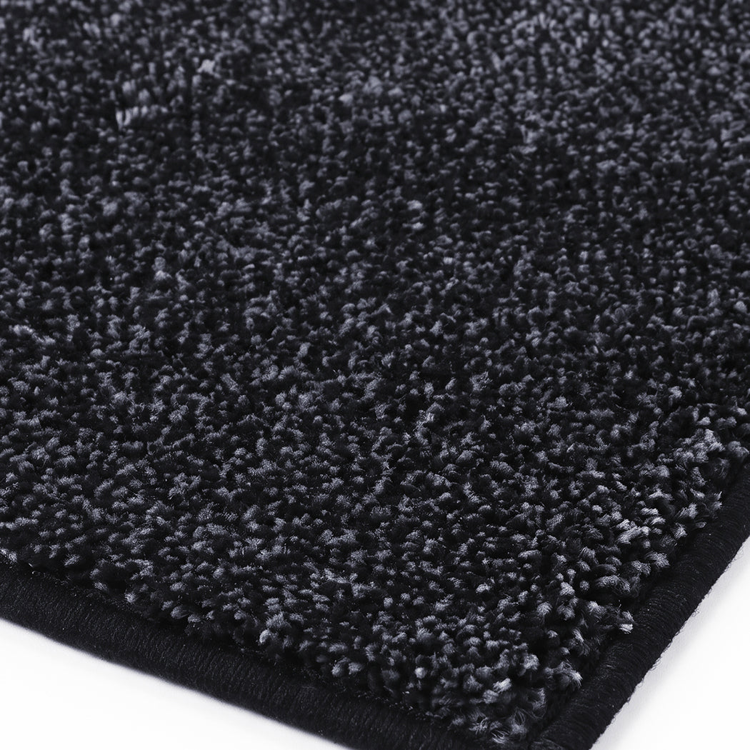 Marlow Door Mat Indoor 80x50cm Non Slip Washable Rug For Front Coal Grey
