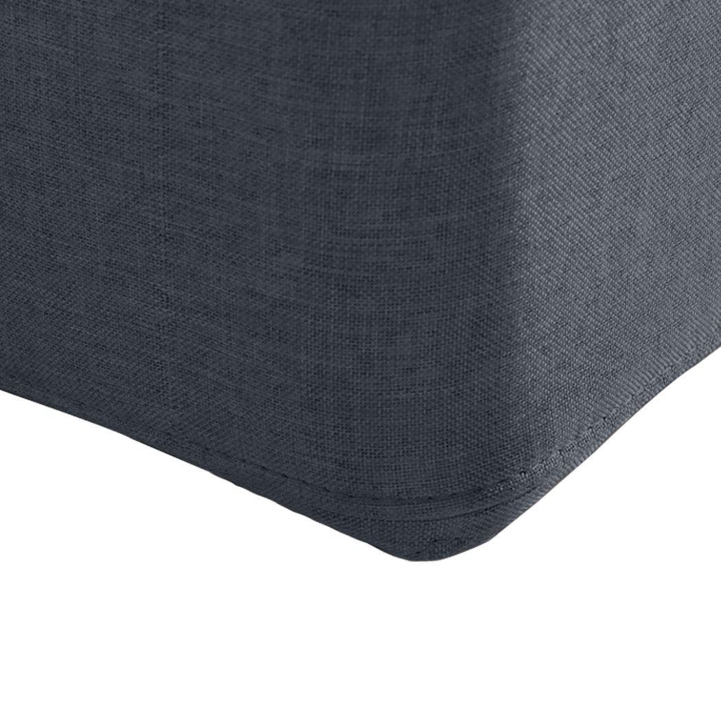 Levede Gas Lift Bed Frame Fabric Base Double Dark Grey
