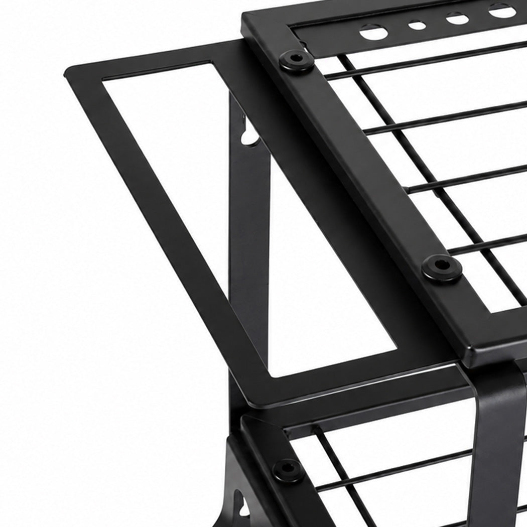 Levede Garage Storage Organiser 3 Tier Wall Mounted Power Tool Rack Metal Black