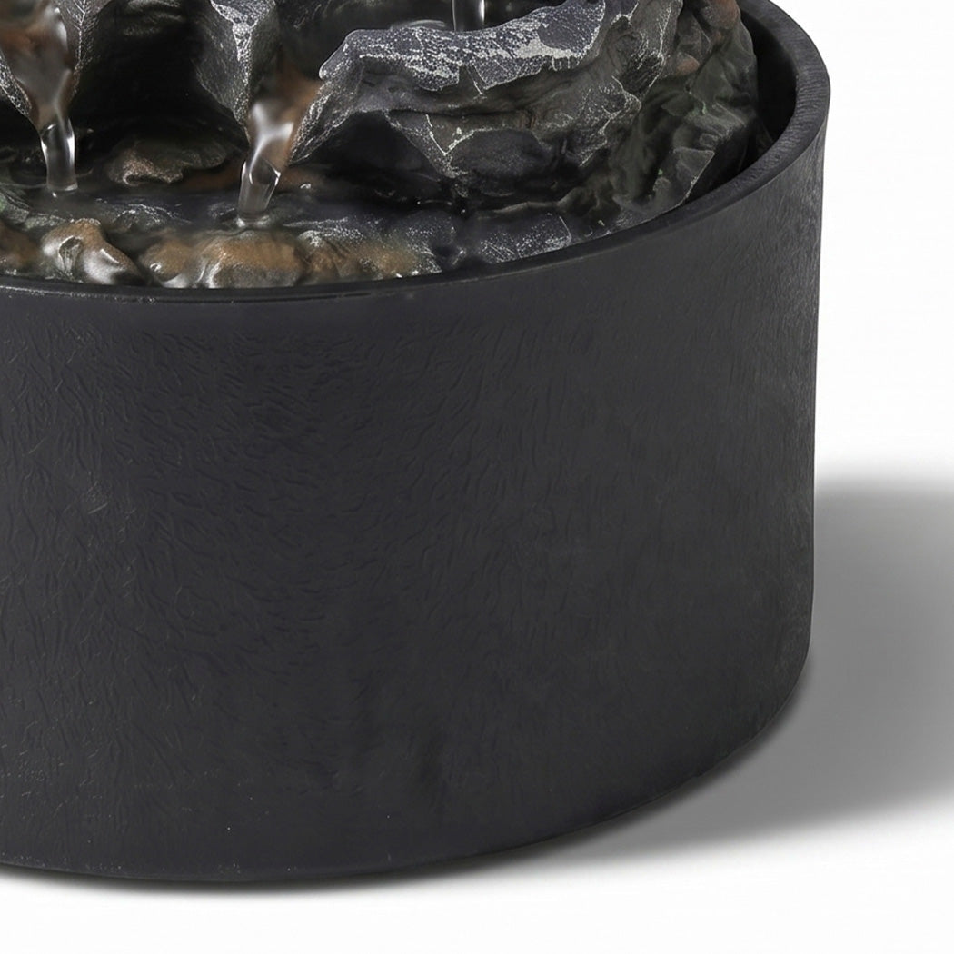 Spector Tabletop Water Fountain Resin Indoor Water Feature 3 Flow Levels Office