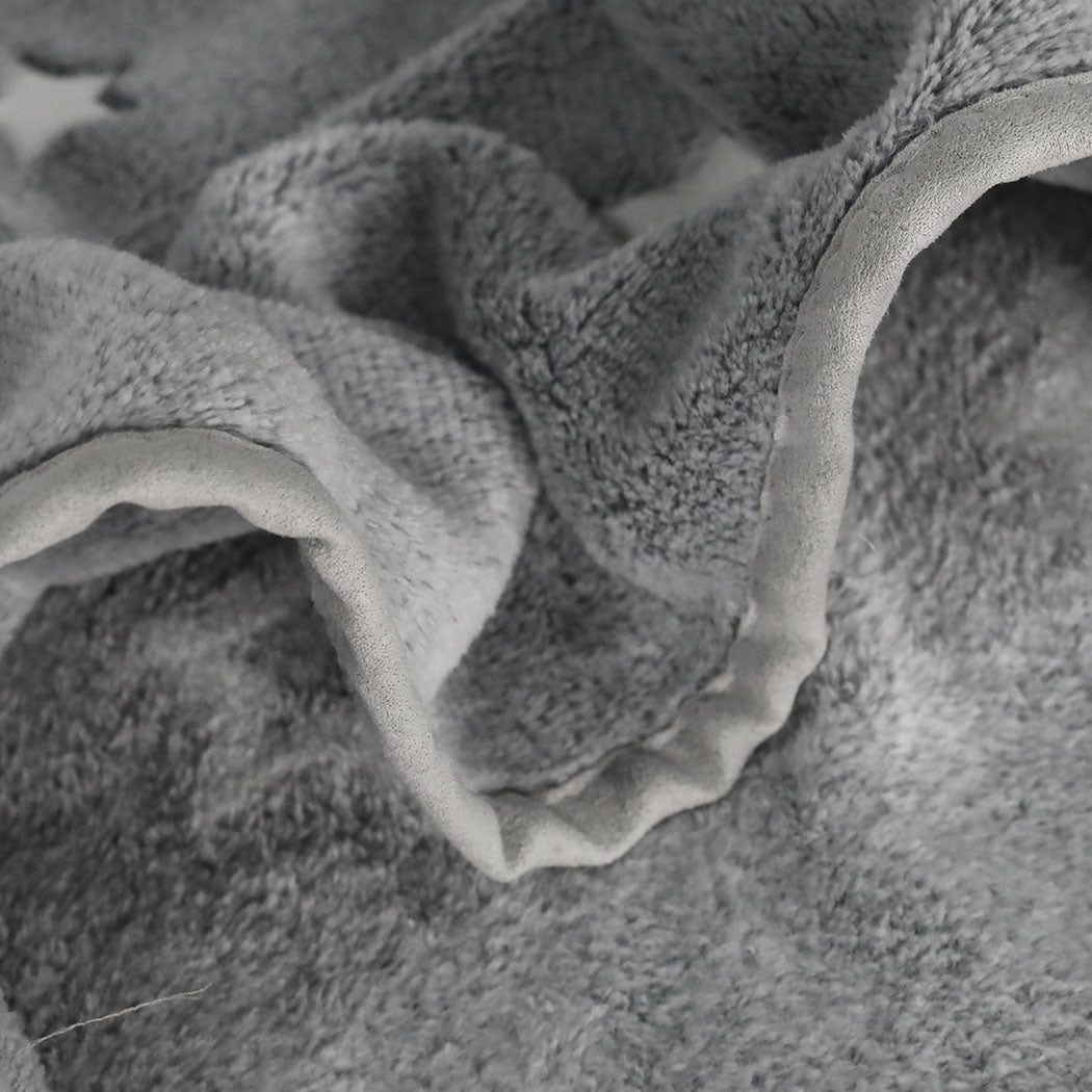 DreamZ 3x3M Large Oversized Blanket Grey Star