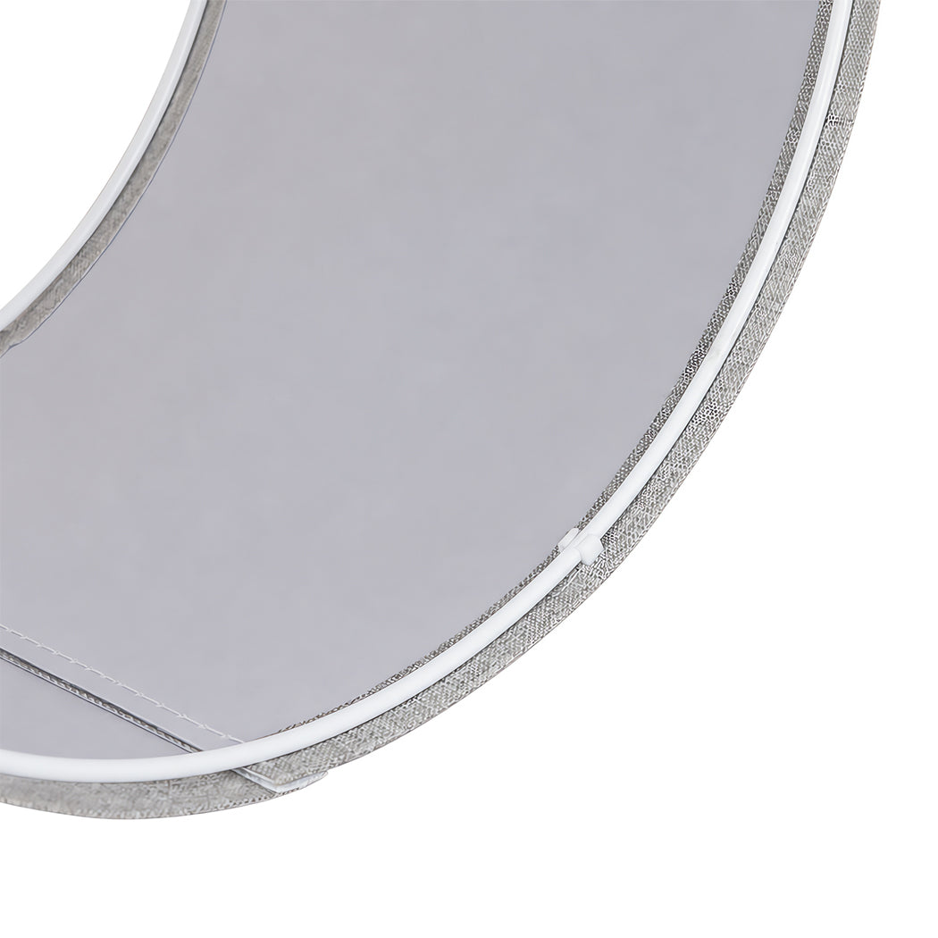 Emitto Lamp Shade 4pc Linen Drum E26 E27 with E14 Rings for Home Decor Grey