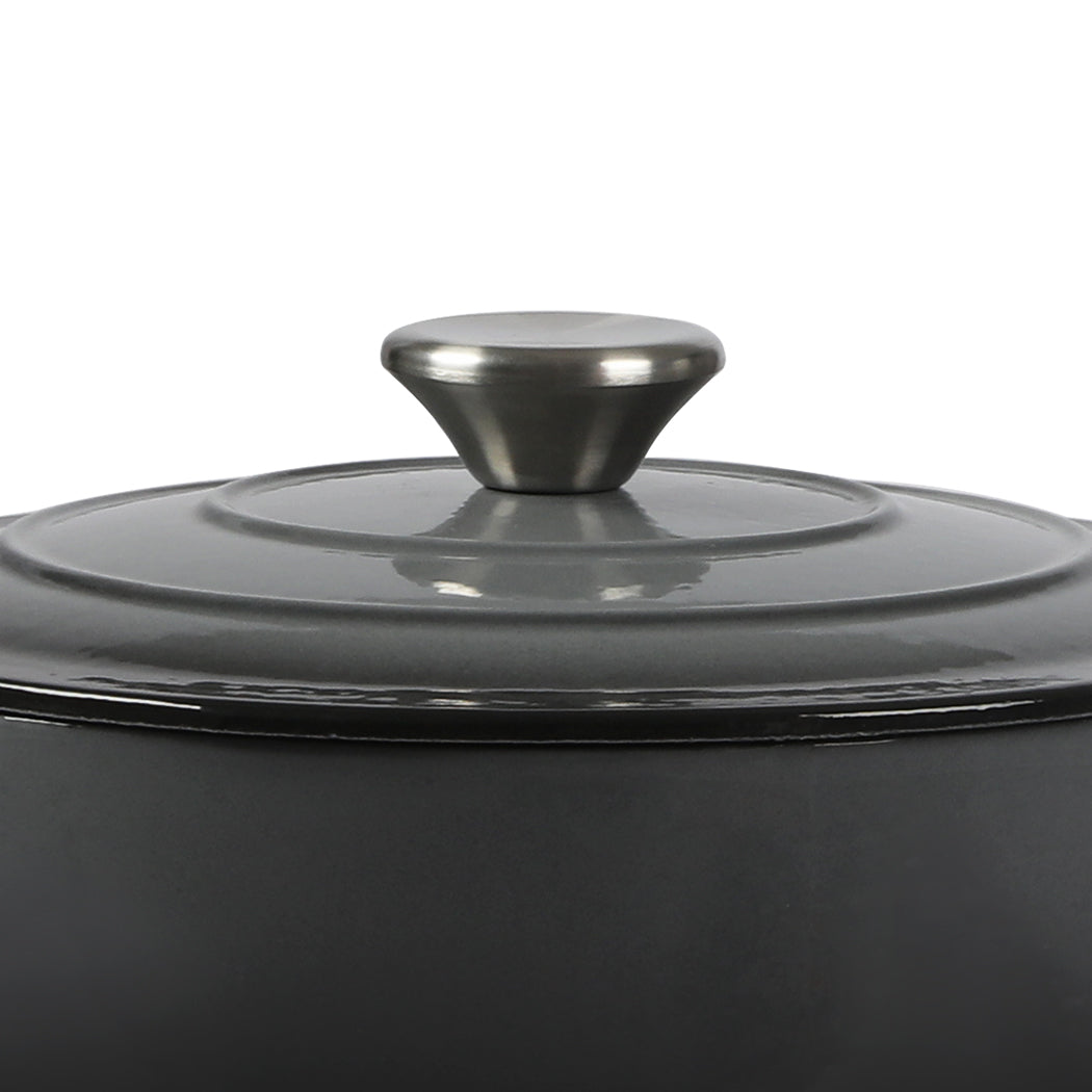 TOQUE 4L Enamel Dutch Oven Pot in Black Colour