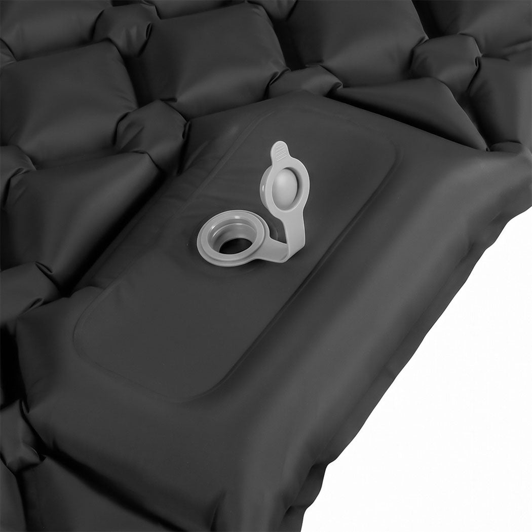 DreamZ Camping Mattress Sleeping Pad Inflation 40D Nylon TPU Camping Black