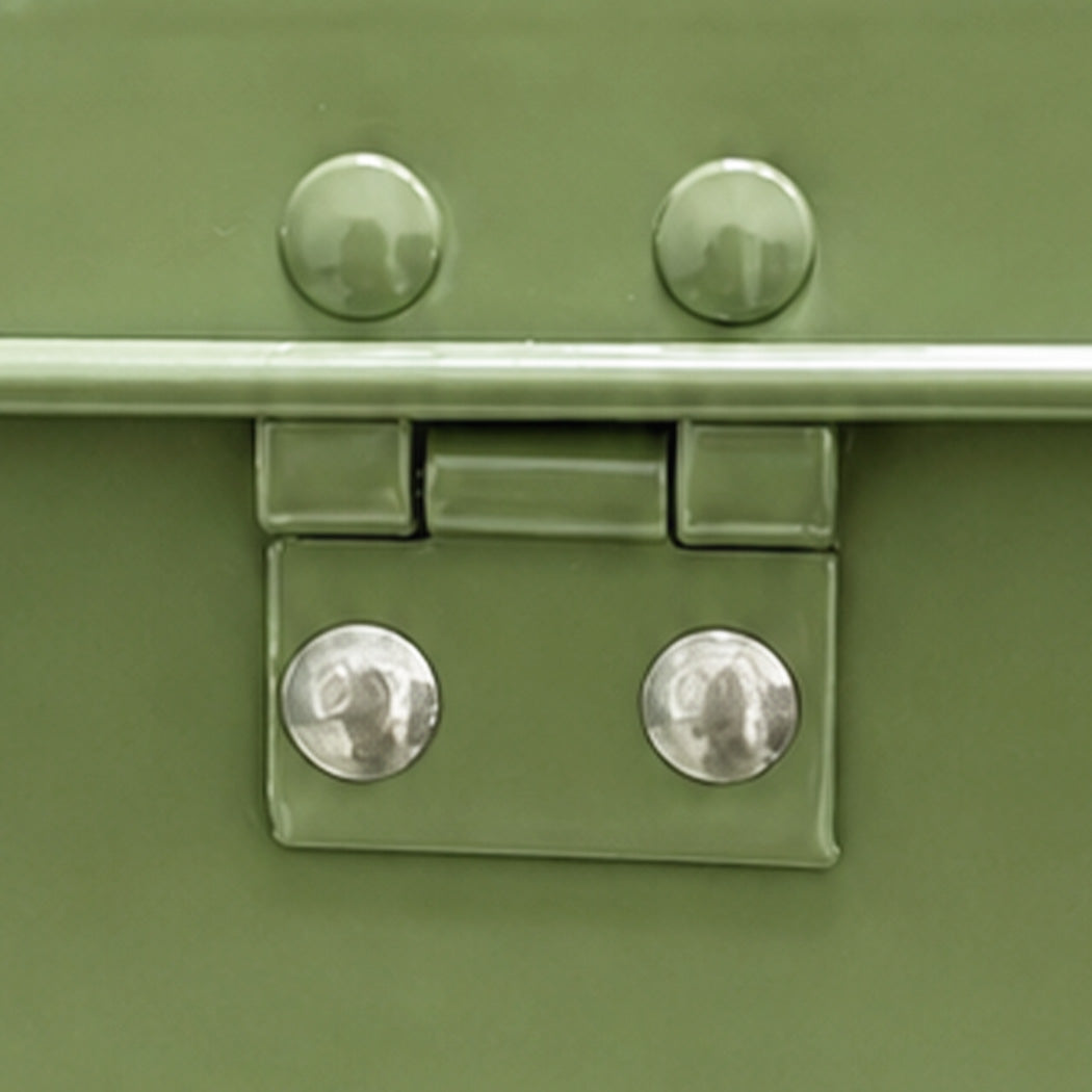 Toque Seed Storage Box 4-Compartment Organiser Metal Seed Box Deep Green