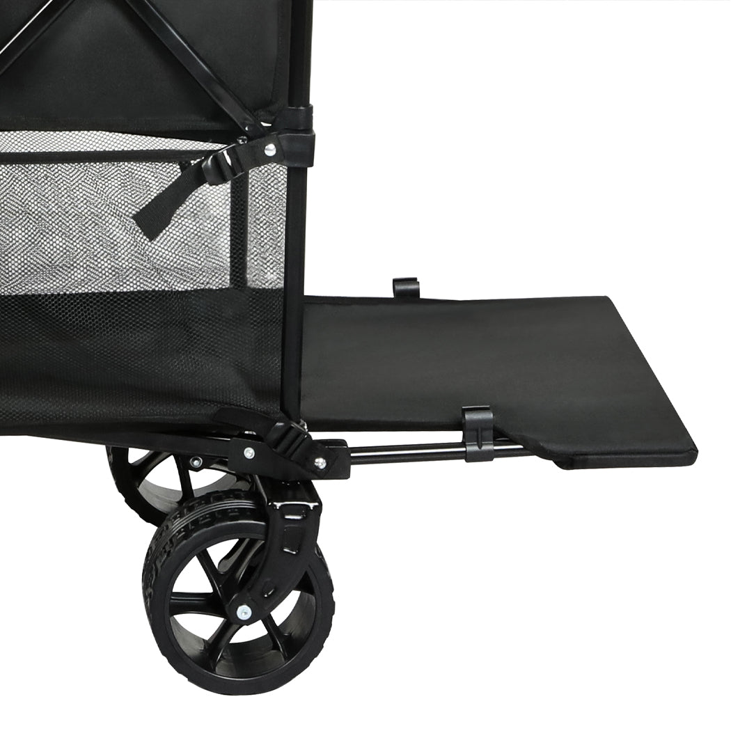 Lambu Folding Wagon Cart Double Shelves