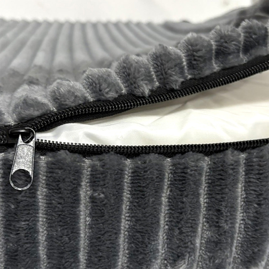Pawz XL Size Orthopedic Dog Bed with Corduroy Removable Cover Waterproof Washable Grey