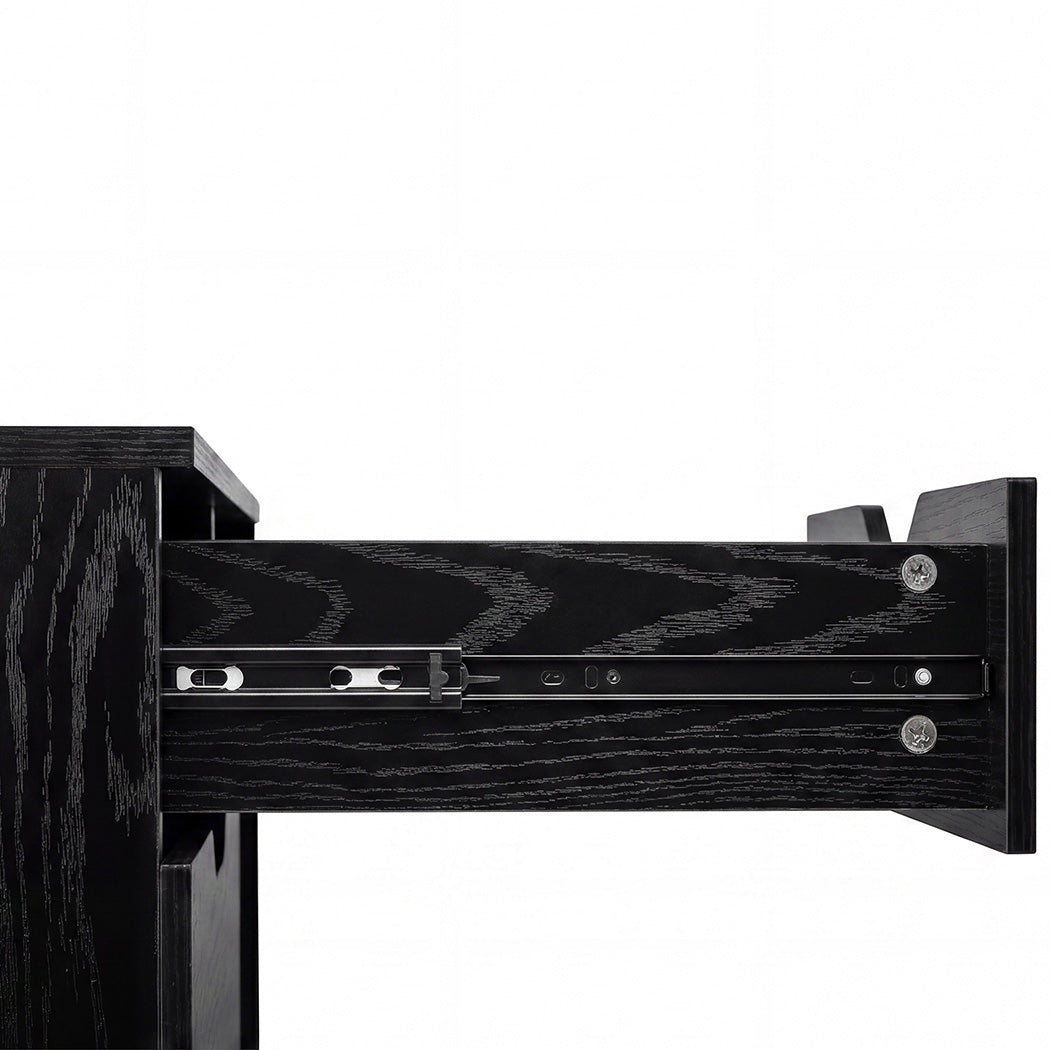 Levede Desktop Filing Cabinet 3 Drawers With Adjustable Shelf for Office Black