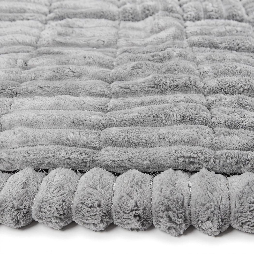 Marlow Sofa Cover Lounge Plush Pet Couch Cover Non-Slip Light Grey 70x180cm