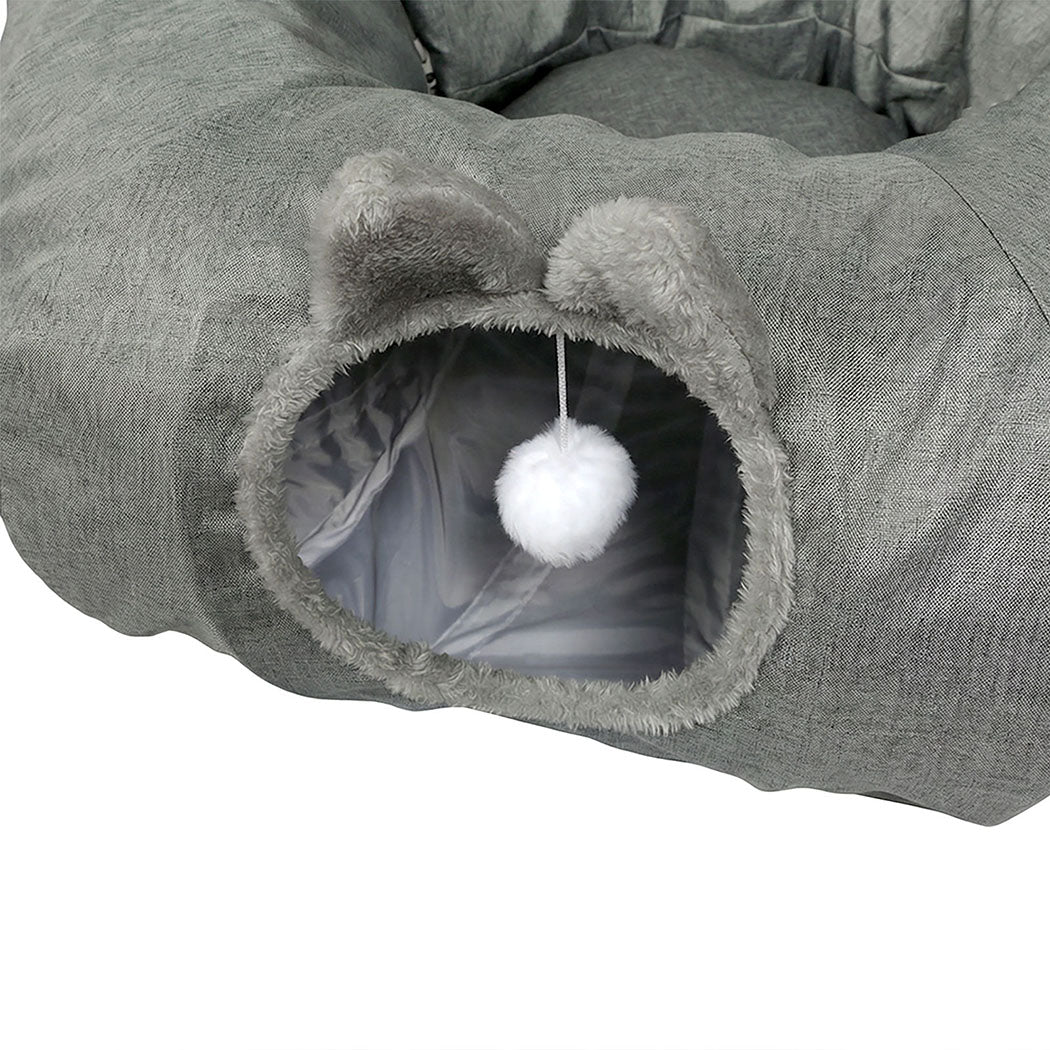 Pawz Large Cat Tunnel Bed Multi-Functional Toy Interactive Pet Playhouse Indoor