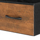 Levede Bookshelf 10 Open Cubes 3 Fabric Drawers Wood Black