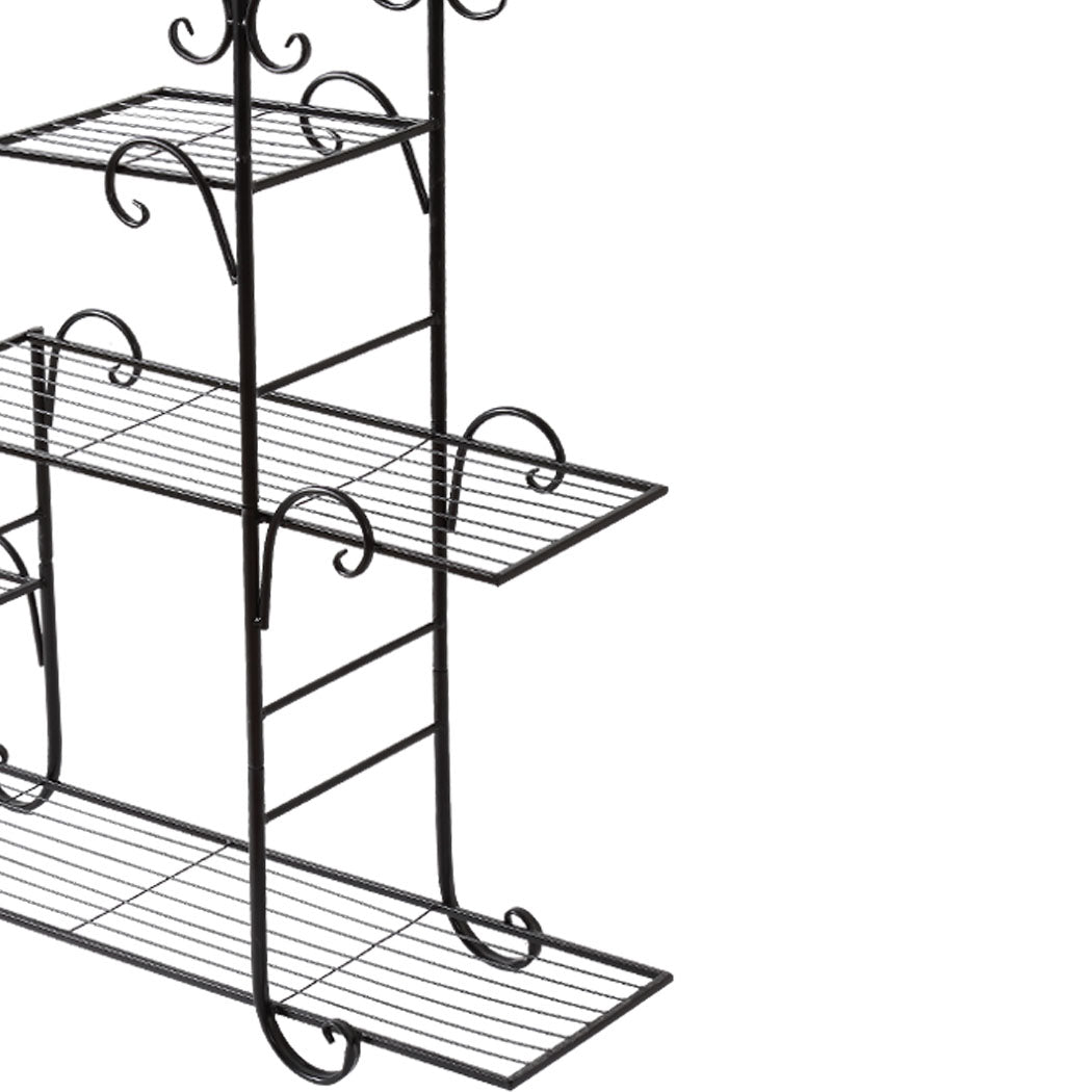 Levede Plant Stand Outdoor Indoor Metal Black