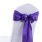 20x Table Runner Satin Chair Sashes Eggplant