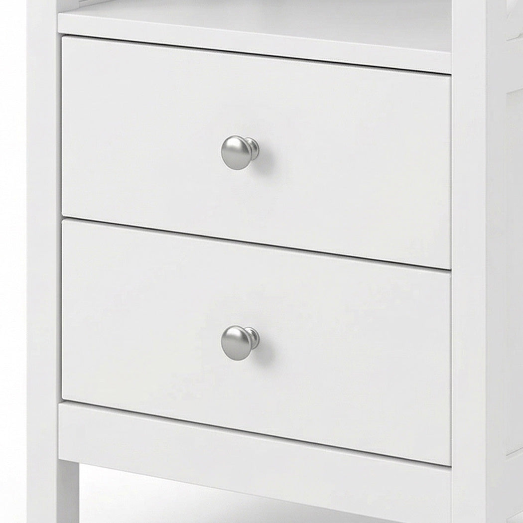Levede Bedside Table Nightstand Side End Table 2 Drawers Storage Bedroom Cabinet