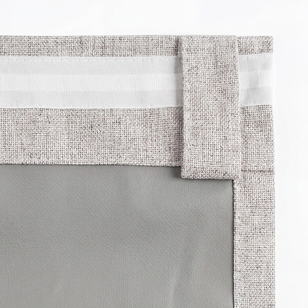 Marlow 100% Blackout Curtains Thermal Linen Look Blockout Drapes 2-Panel Bedroom