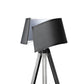 EMITTO Tripod Wooden Floor Lamp Shaded Grey