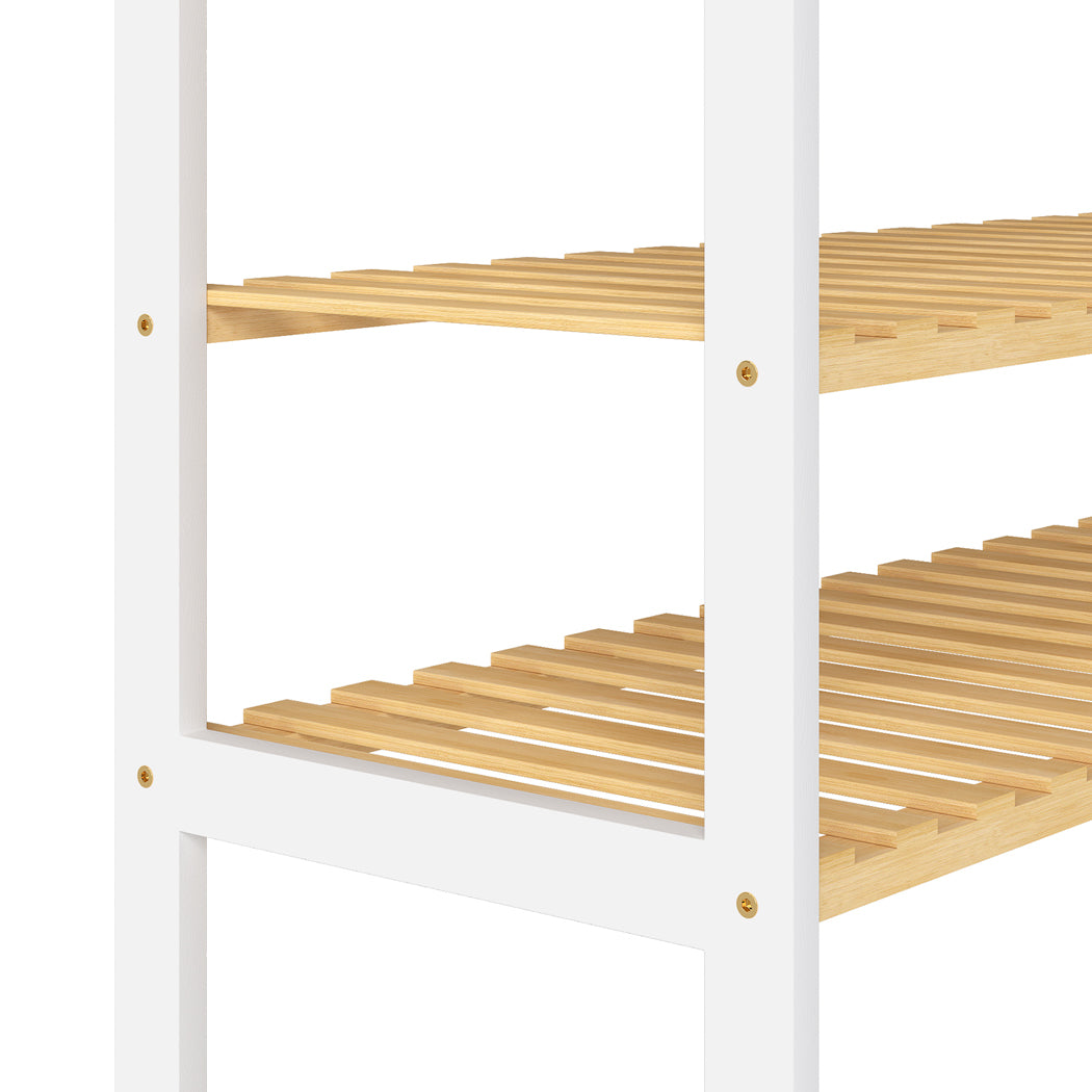 Levede Bamboo Storage Rack 4 Tier Shelf Shoe Organiser
